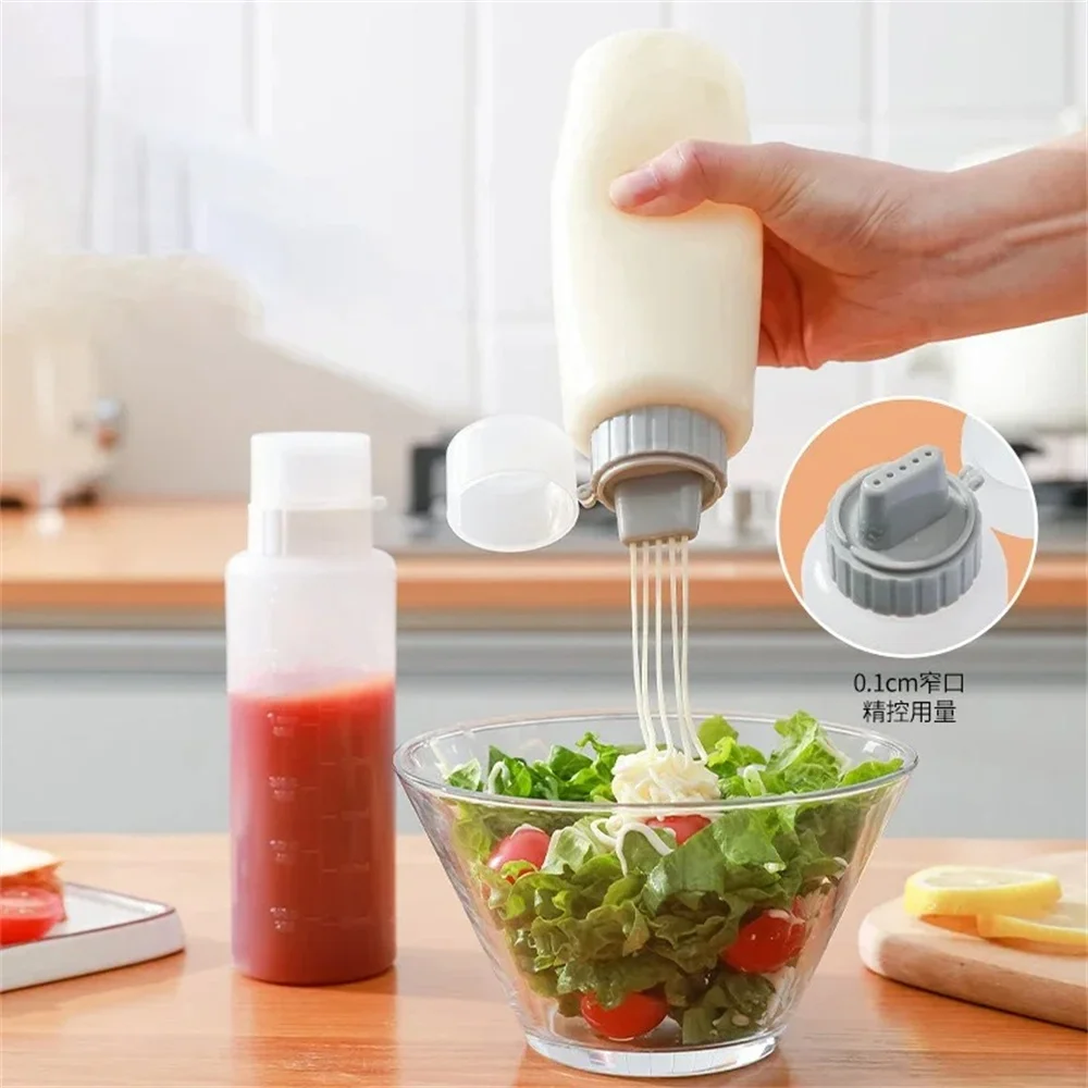 Condiment Squeeze Bottle - Botol Saus 5 Lubang Dengan Nozel