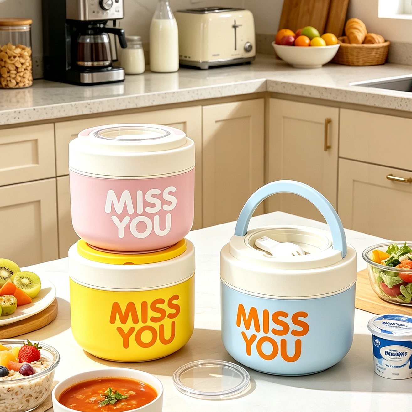 Food Storage Box Stainless Steel - Cangkir Sarapan Berinsulasi dari Baja Tahan