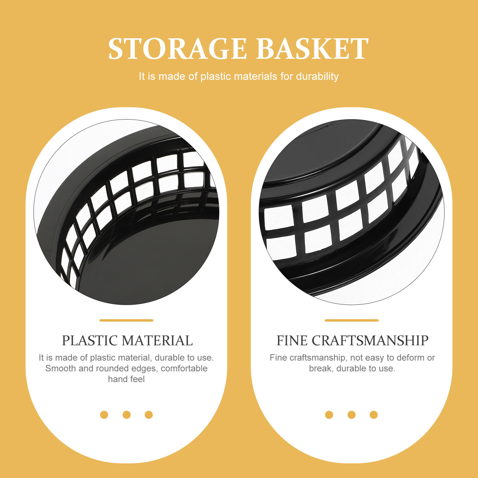 Storage Food Tray - 6 Buah Keranjang Kentang Goreng Plastik,