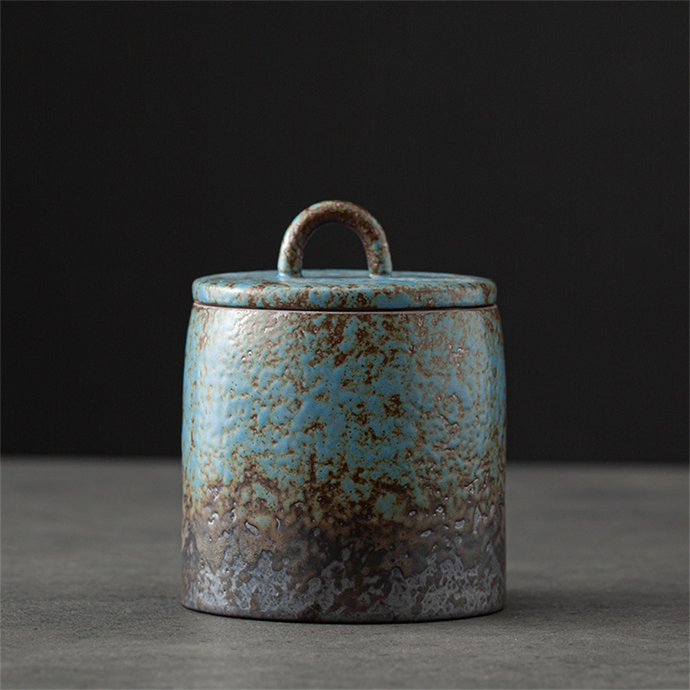 Food Storage Small - Toples Tersegel Caddy Teh Keramik Kotak