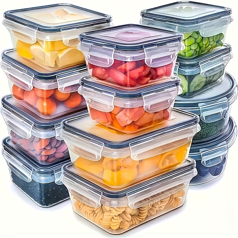 Food Storage Boxes With Lids - Set 8 Buah Termasuk 4 Wadah