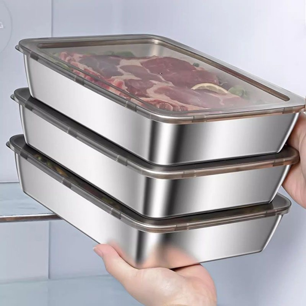 Food Storage Boxes With Lids - Nampan Sajian Stainless Steel Food Grade