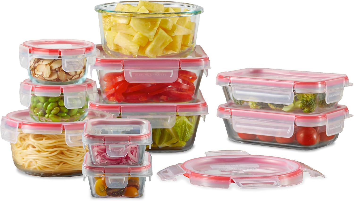 Food Storage Glass Container Set - Freshlock (10-Pack) Set Wadah Penyimpanan Makanan