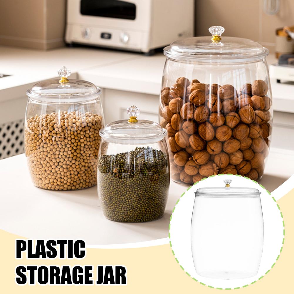 Food Storage Lid - Stoples Plastik Transparan Besar dengan Tutup