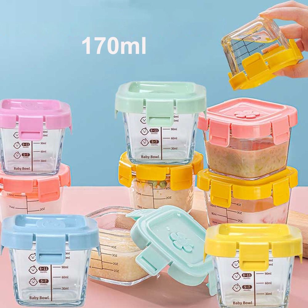 Food Storage Frozen - Kotak penyimpan makanan kaca 170ml, cangkir
