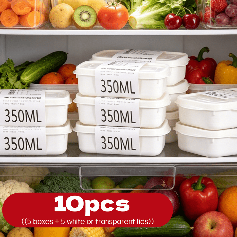 Food Storage Boxes With Lids - 10 Buah Set Kotak Penyimpanan Makanan