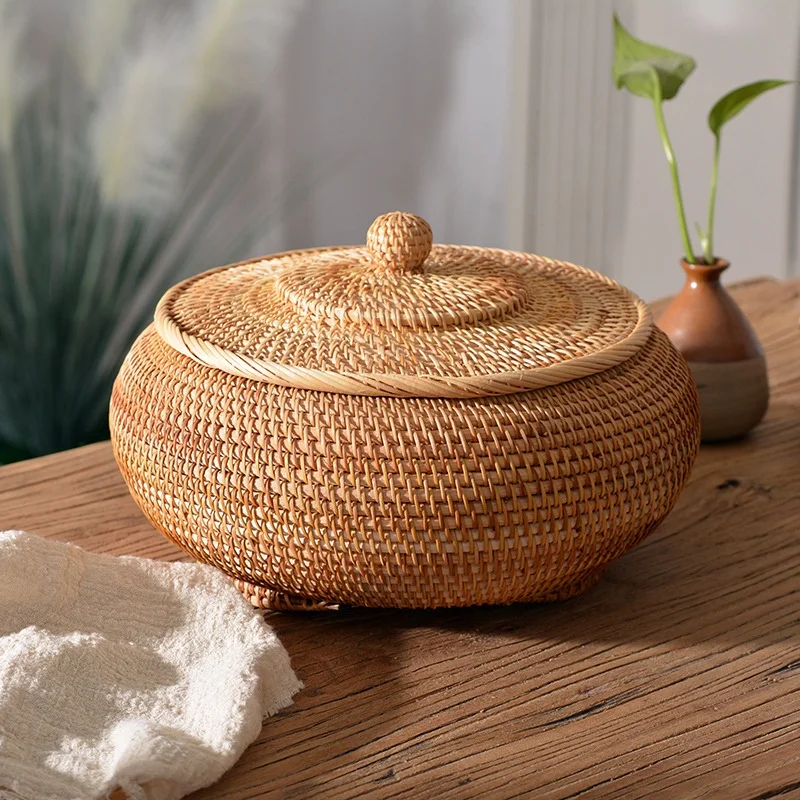 Food Storage Quart - Kotak Penyimpanan Rotan Tenun Tangan dengan