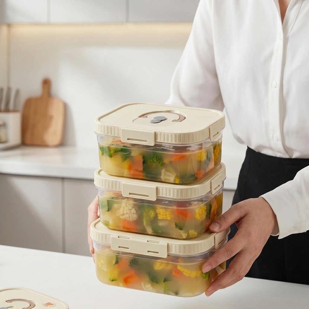 Food Storage Quart - Kotak Penyimpanan Makanan Plastik Transparan Dengan