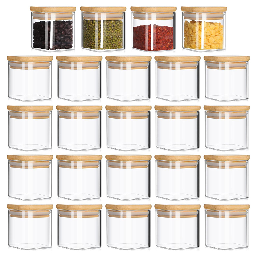 Set stoples kaca 4oz 6 Pak, de - Food Storage Glass Container Set ulasan dan harga