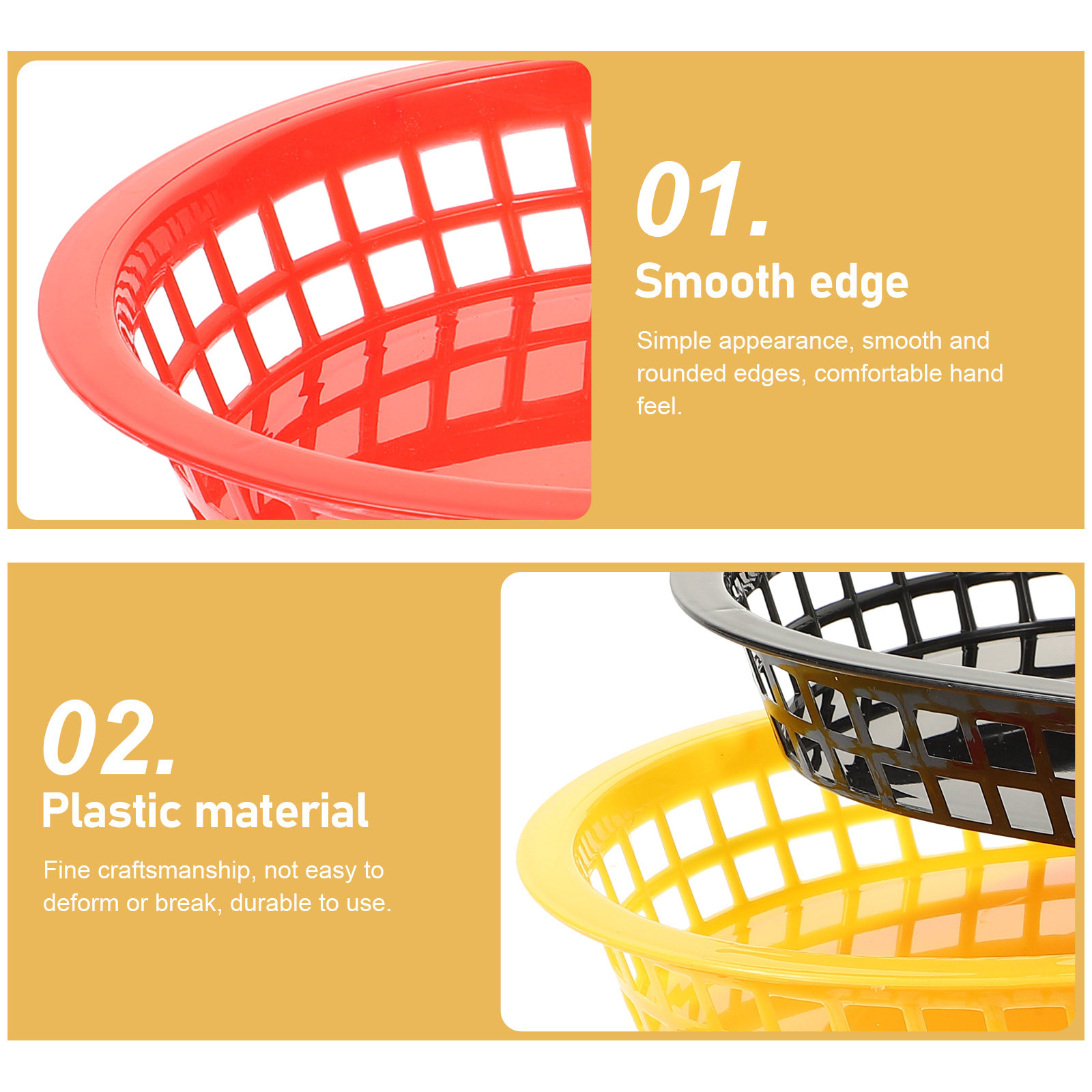 6 Buah Keranjang Kentang Goren - Storage Food Tray ulasan dan harga