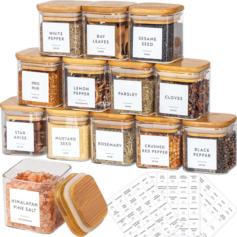 Set toples kaca 5oz dengan lab - Food Storage Glass Container Set ulasan dan harga