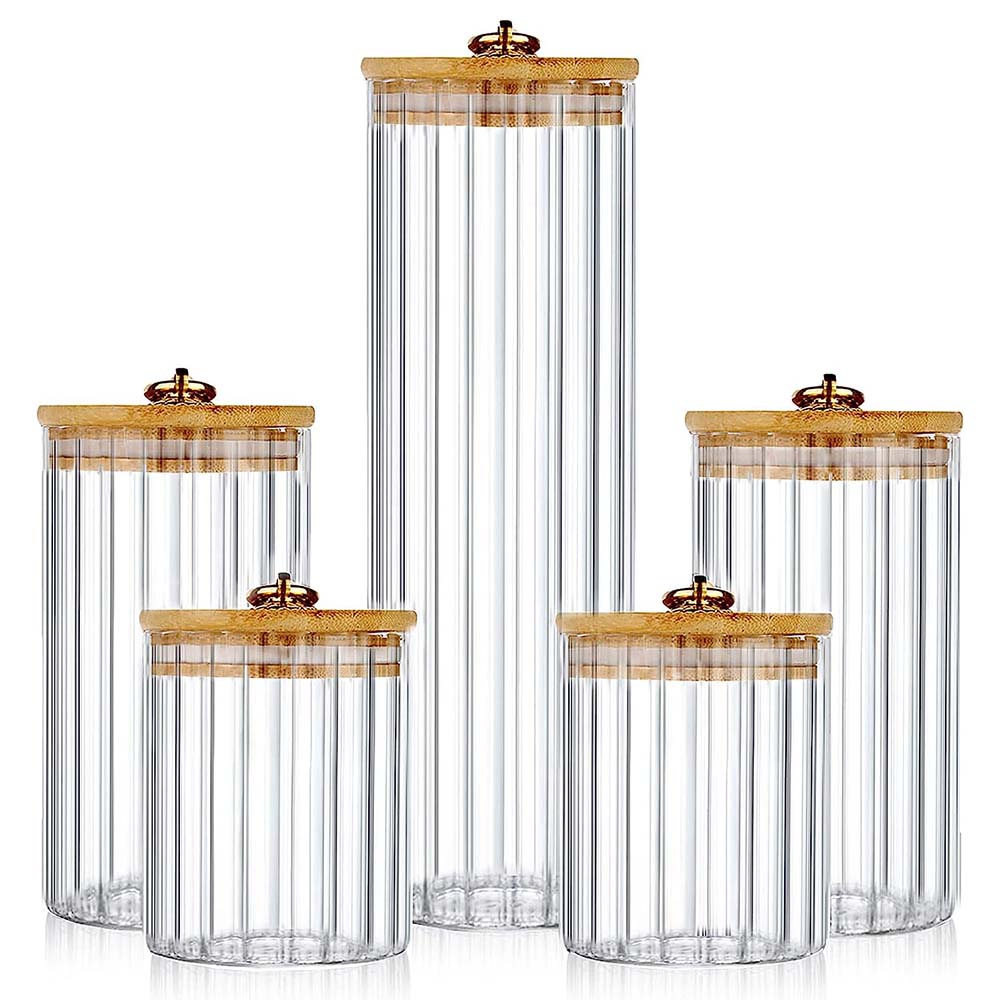 Set Stoples Kaca 3 Buah, Wadah - Food Storage Glass Container Set ulasan dan harga