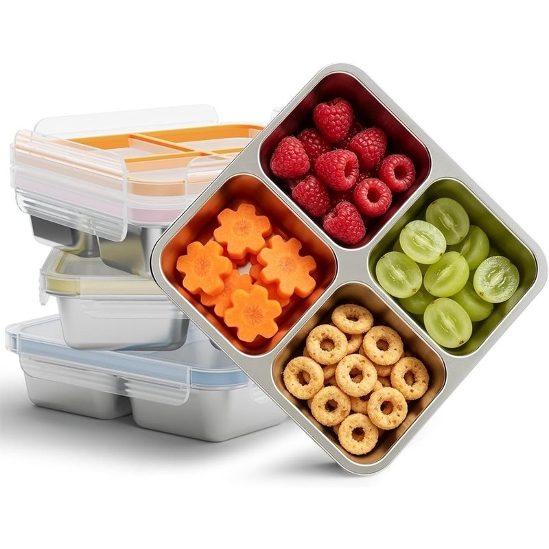 GIGI 4Pack Wadah Makanan Ringa - Food Storage Box Stainless Steel ulasan dan harga