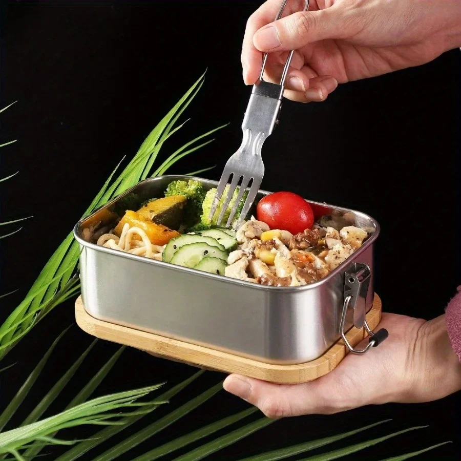 Kotak Makan Siang Tutup Bambu  - Food Storage Boxes With Lids ulasan dan harga