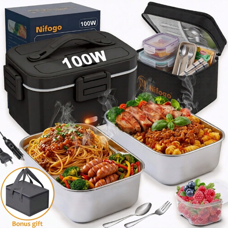 Kotak Makan Listrik Berpemanas - Food Storage Box Stainless Steel ulasan dan harga