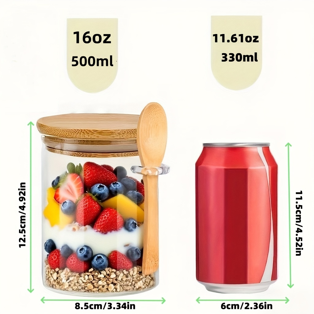 1/2/4/8Pcs Set Gelas Oatmeal,  - Food Storage Quart ulasan dan harga