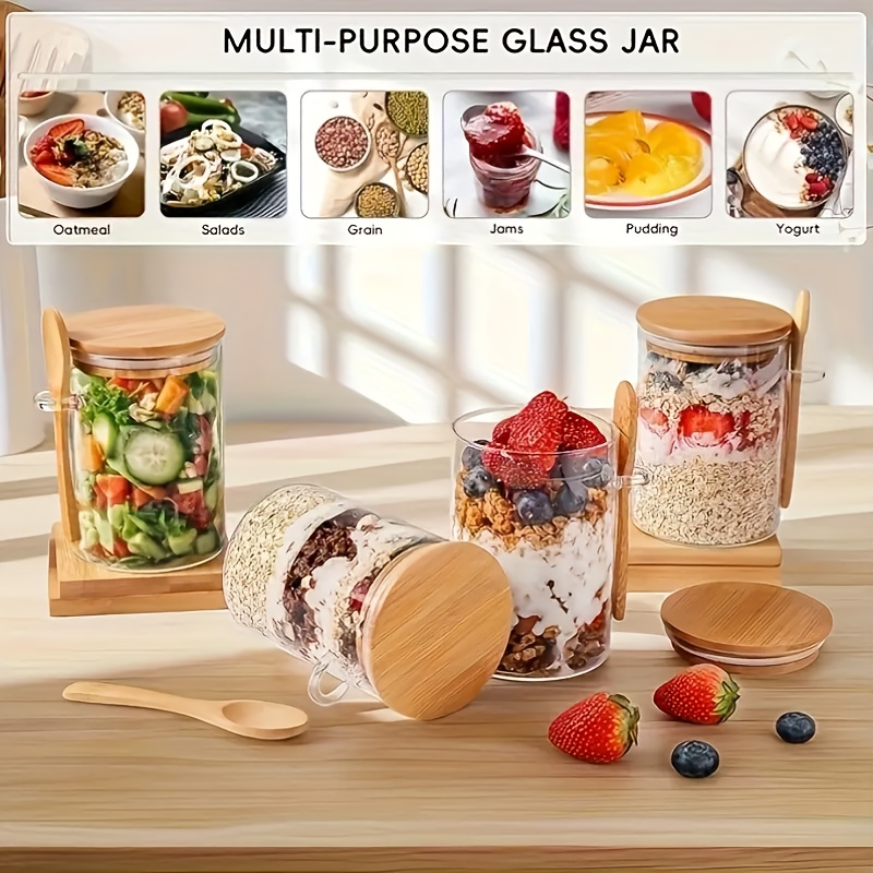 1/2/4/8Pcs Set Gelas Oatmeal,  - Food Storage Quart ulasan dan harga