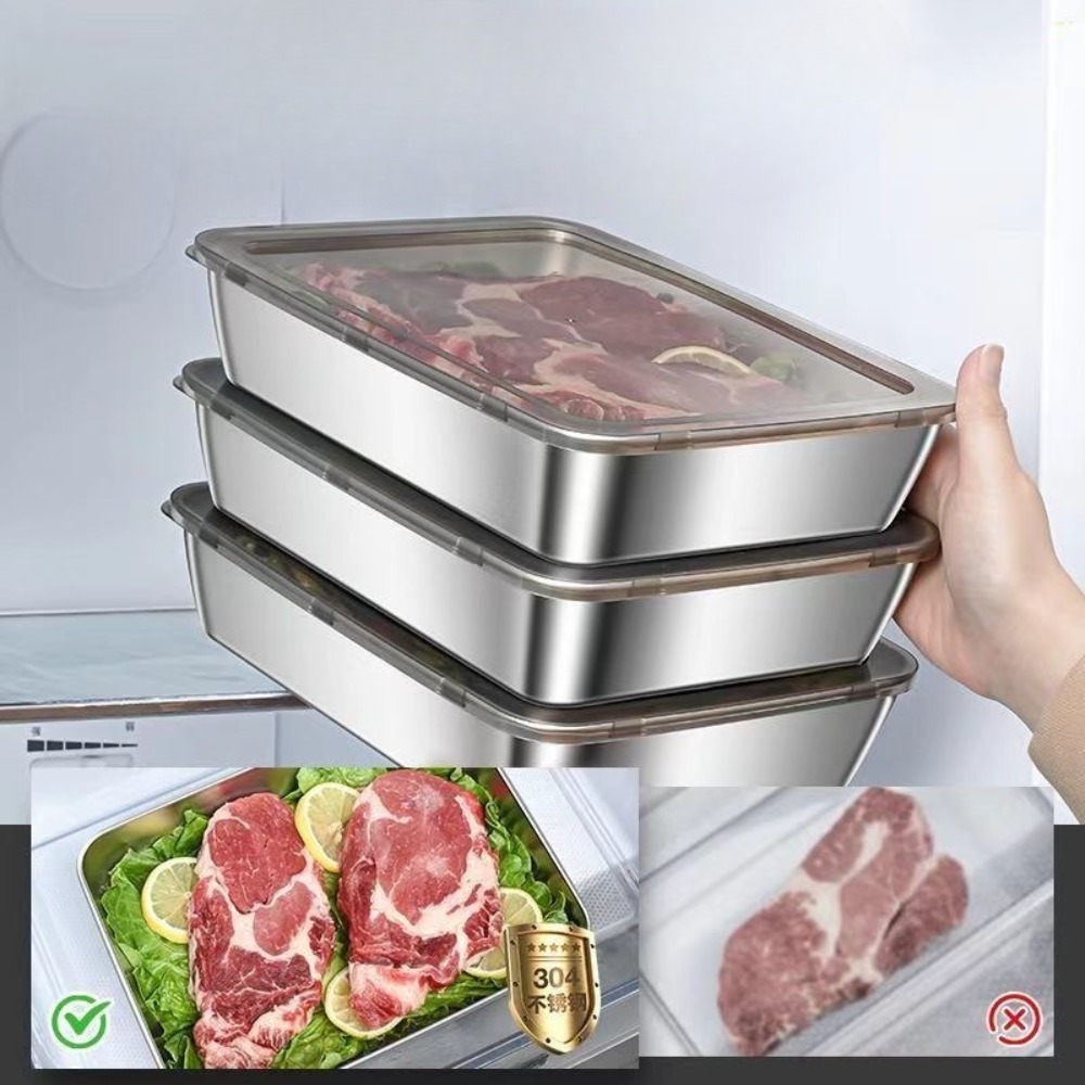Nampan Sajian Stainless Steel  - Food Storage Boxes With Lids ulasan dan harga