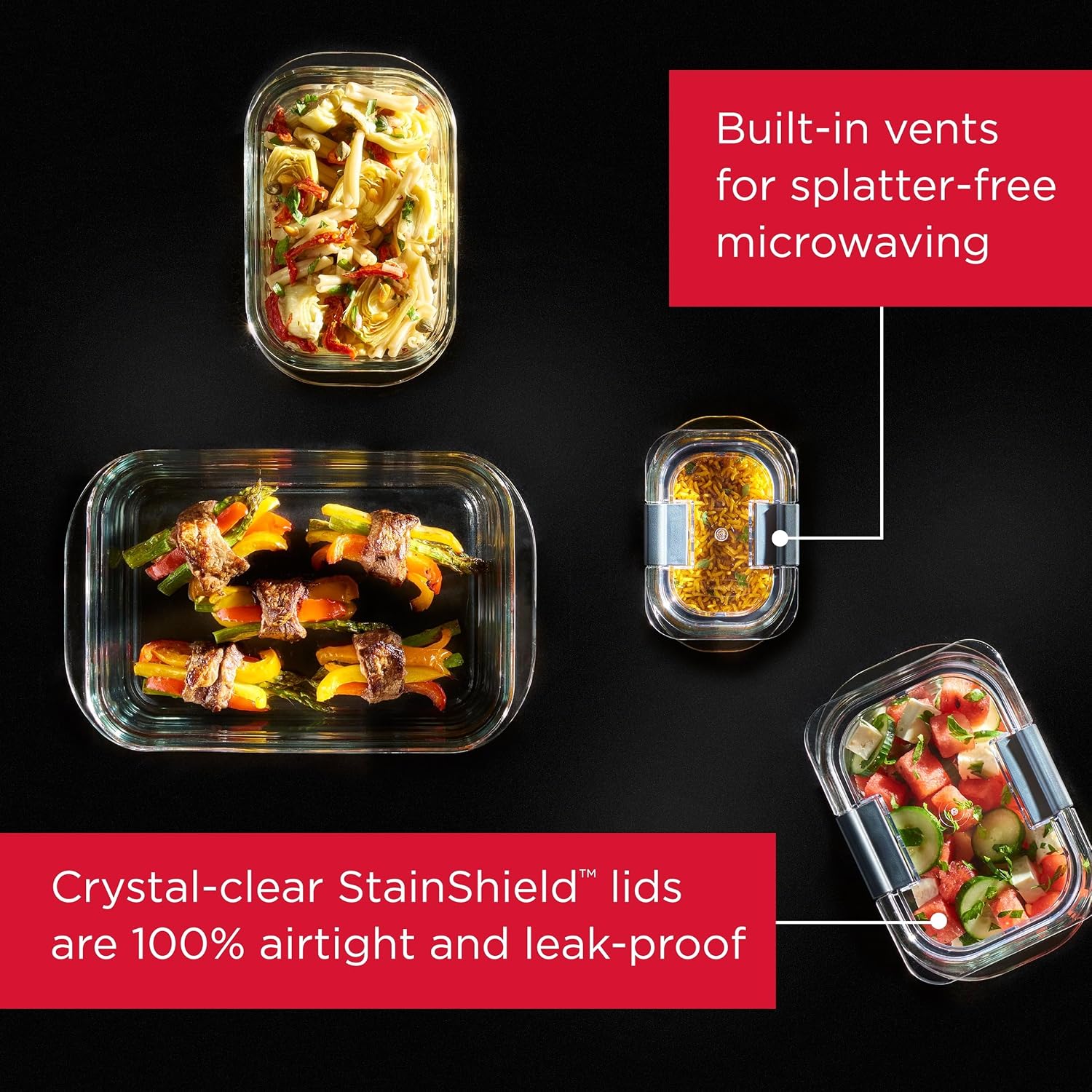 Wadah Penyimpanan Makanan Kaca - Food Storage Glass Container Set ulasan dan harga