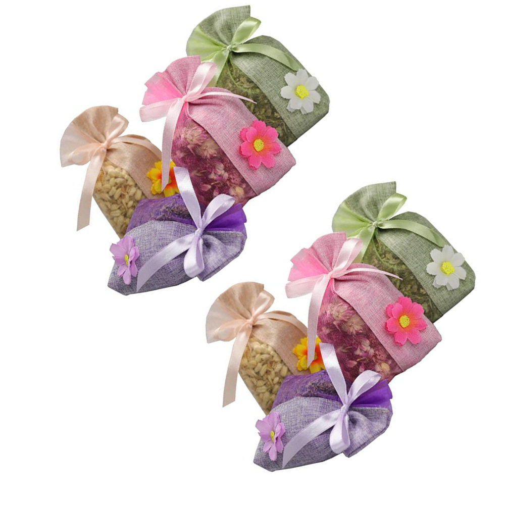 8Pcs Kantong Serut Linen Koson - Food Storage Small ulasan dan harga