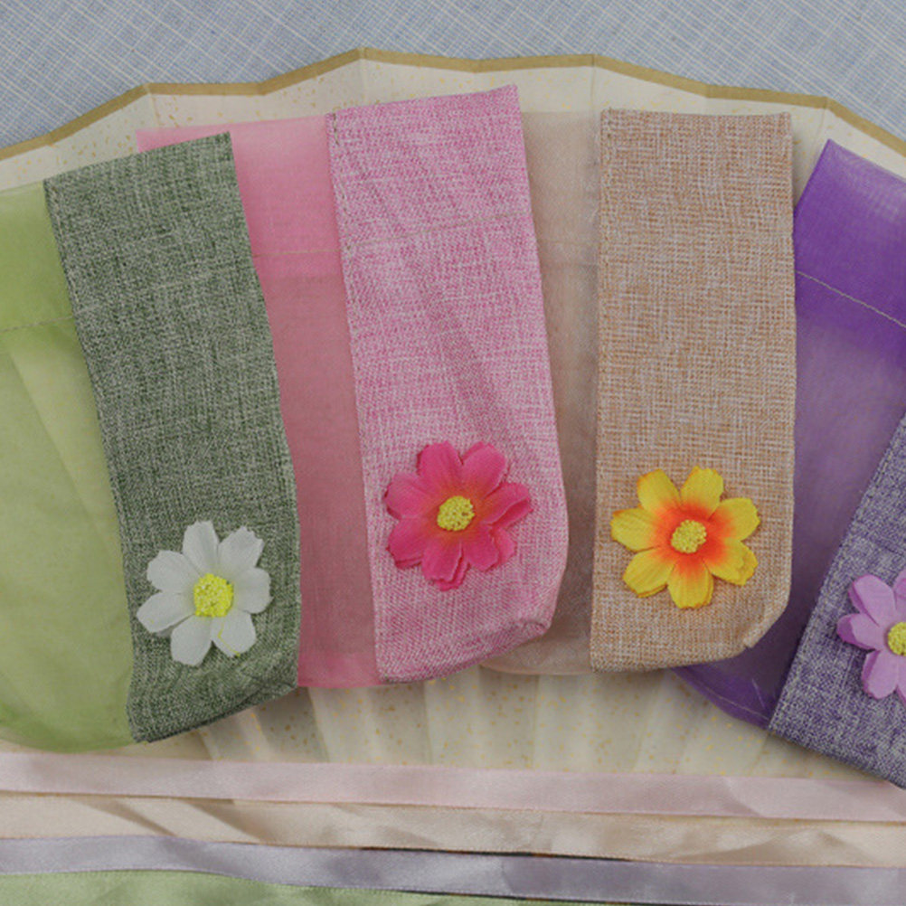 8Pcs Kantong Serut Linen Koson - Food Storage Small ulasan dan harga