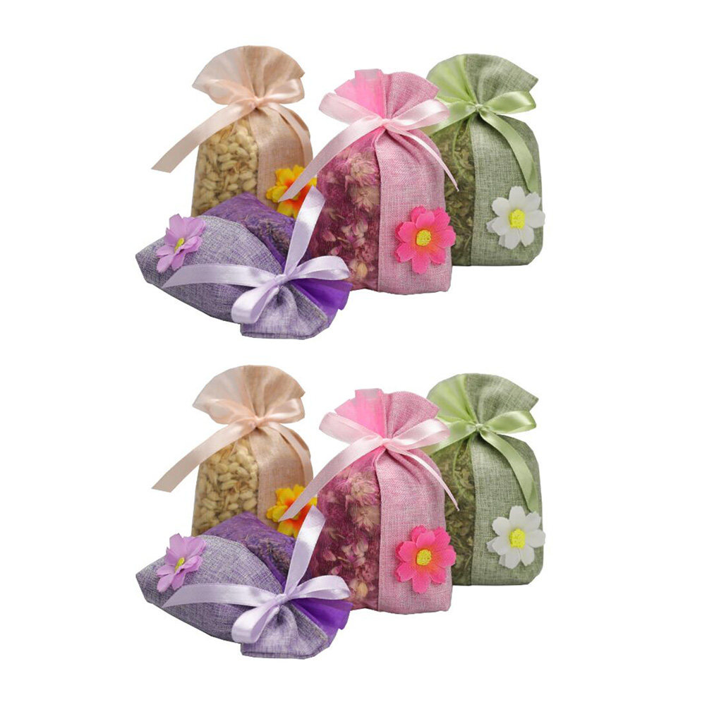 8Pcs Kantong Serut Linen Koson - Food Storage Small ulasan dan harga
