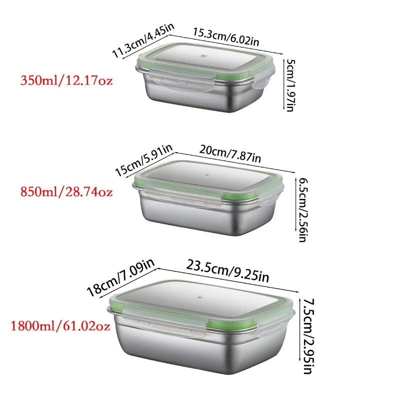 Set Kotak Makan Siang Stainles - Food Storage Boxes With Lids ulasan dan harga