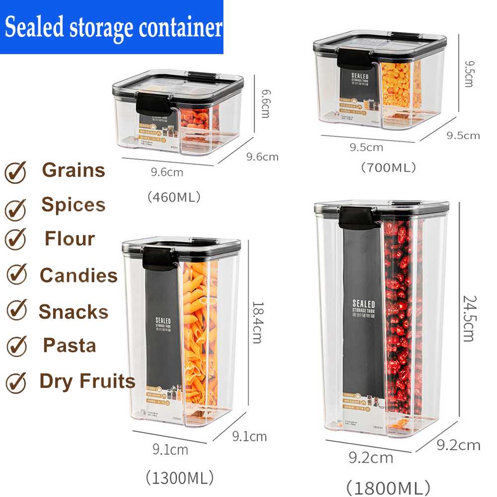 4pcsSet Wadah Penyimpanan Maka - Airtight Cereal Jar ulasan dan harga