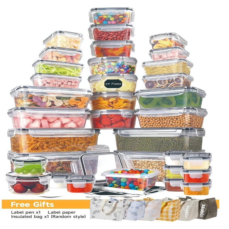 48PCS Set Wadah Penyimpanan Ma - Food Storage Boxes With Lids ulasan dan harga