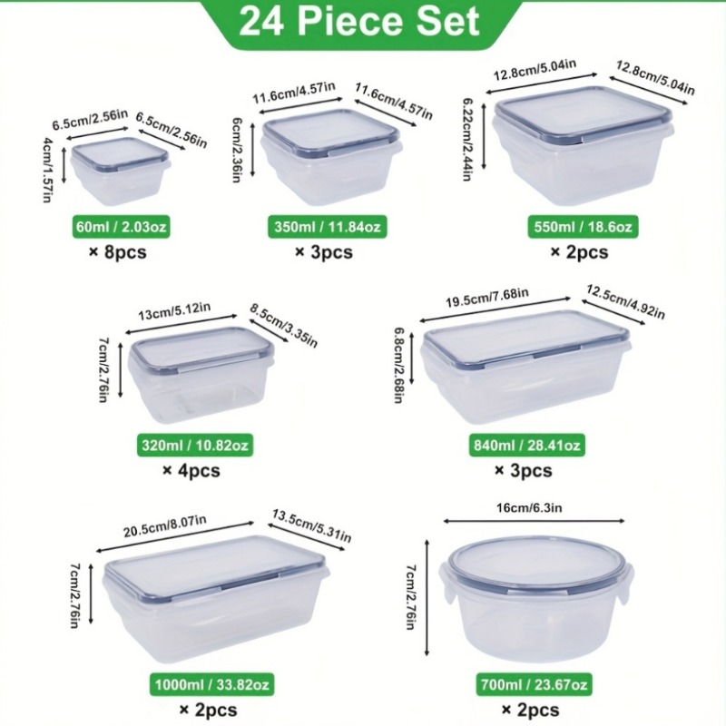 48PCS Set Wadah Penyimpanan Ma - Food Storage Boxes With Lids ulasan dan harga
