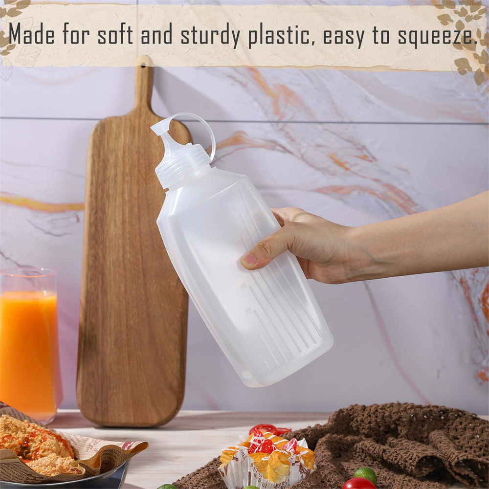 1 Pak 800/1000Ml Botol Saus Pl - Condiment Squeeze Bottle ulasan dan harga