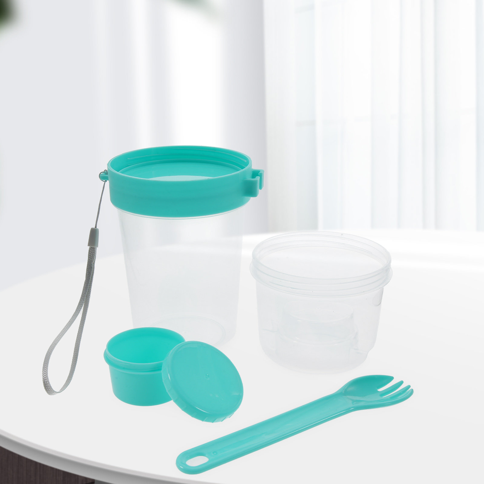 1Set Wadah Salad Portabel deng - Airtight Cereal Jar ulasan dan harga