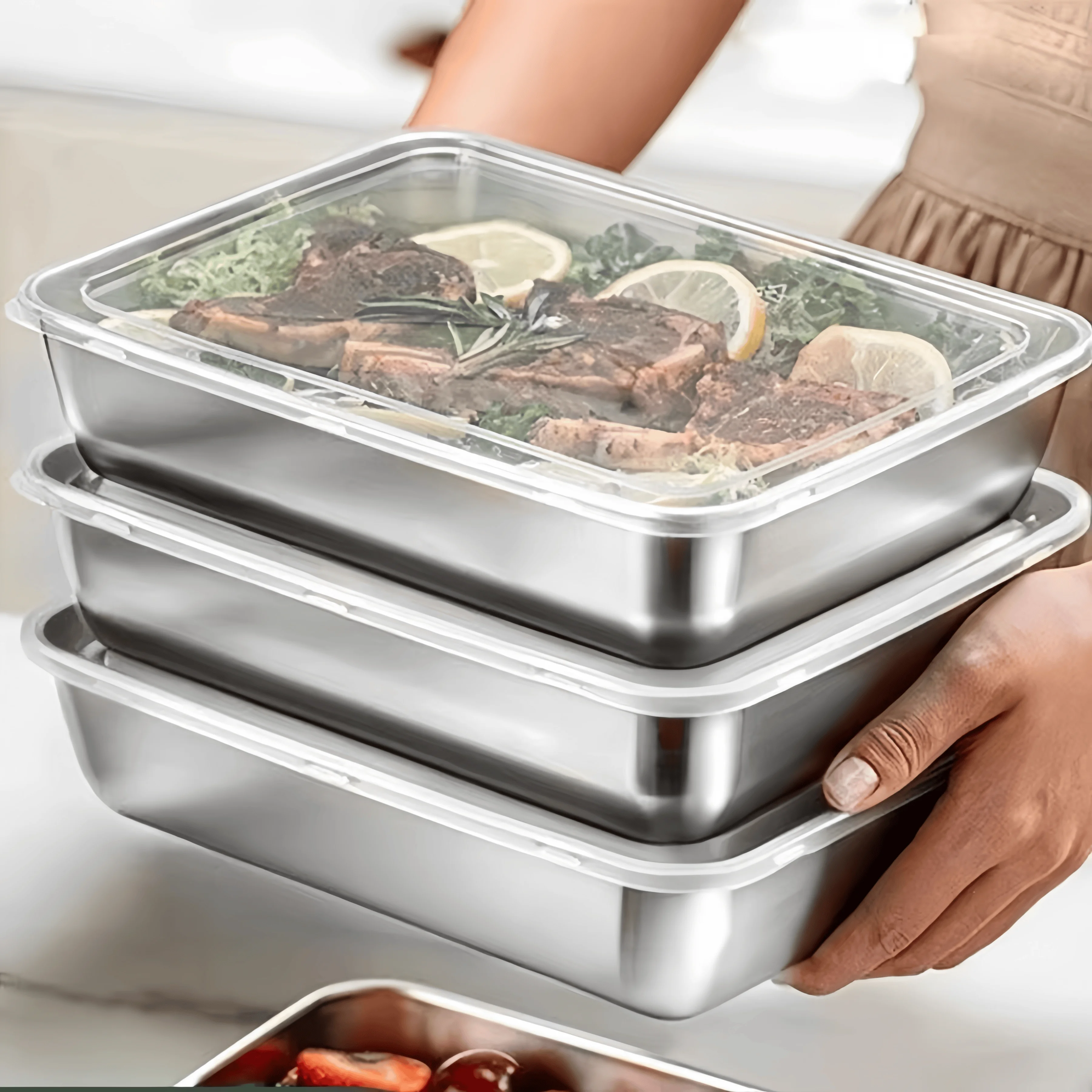 Kotak Makan Stainless Steel Ke - Food Storage Boxes With Lids ulasan dan harga