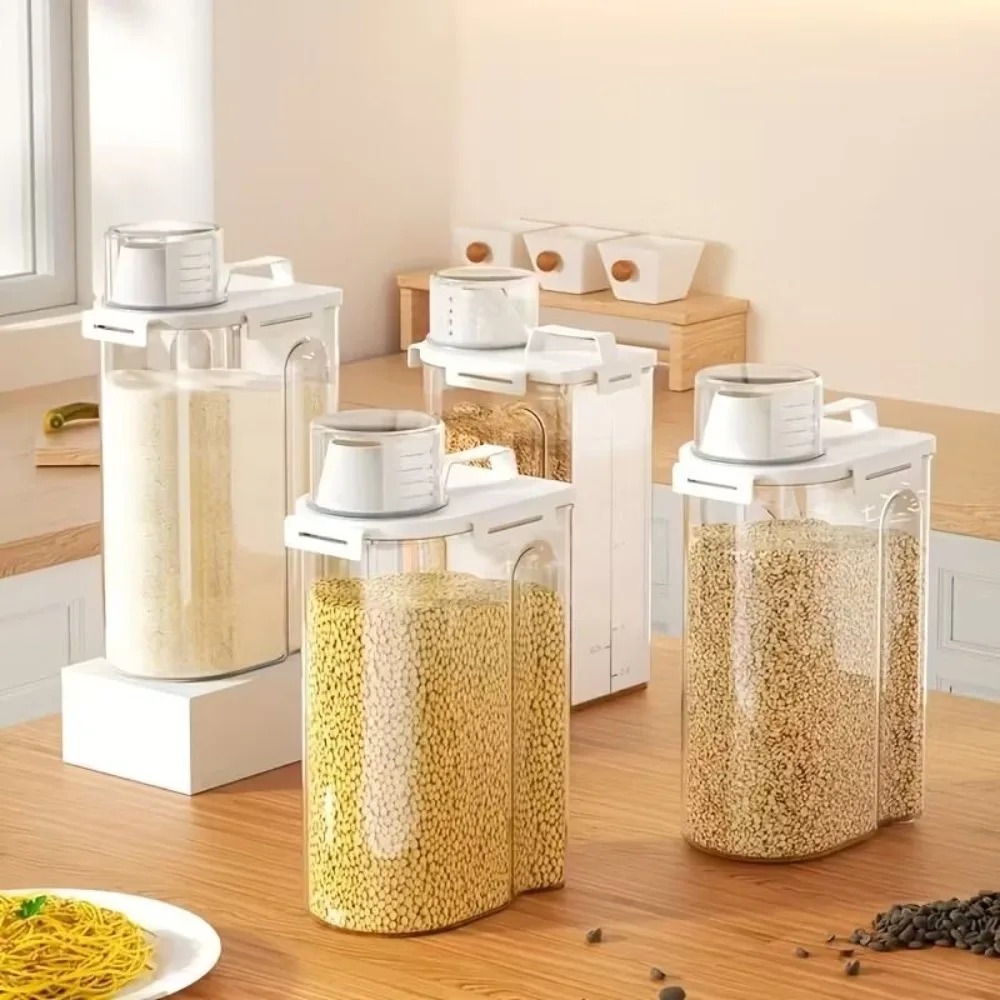 4 Paket Wadah Penyimpanan Bera - Airtight Cereal Jar ulasan dan harga