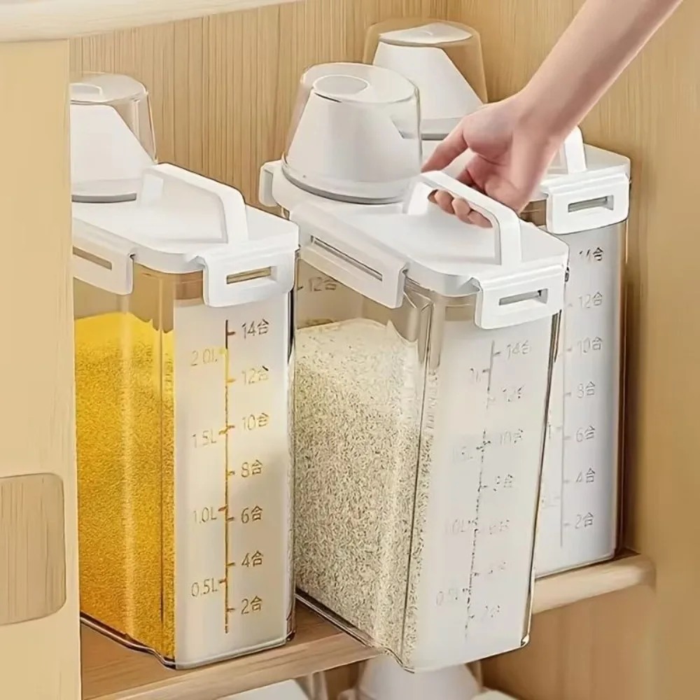4 Paket Wadah Penyimpanan Bera - Airtight Cereal Jar ulasan dan harga